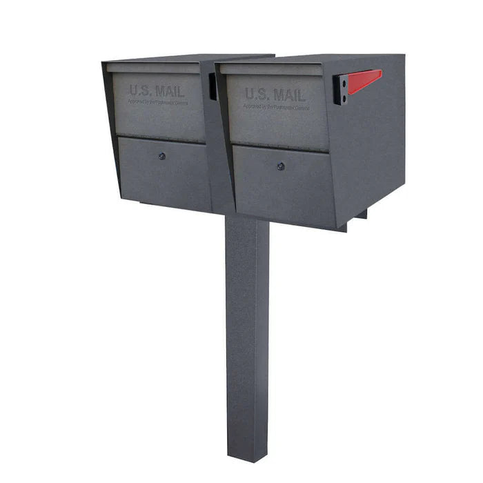 Mailboss Double Package Master® Locking Mailbox & Post