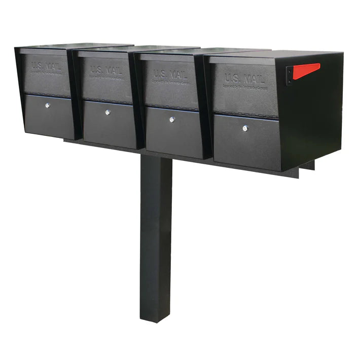 Mailboss Quadruple Package Master® Locking Mailbox & Post