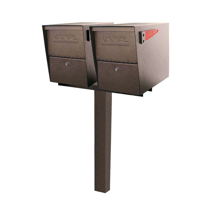 Mailboss Double Package Master® Locking Mailbox & Post