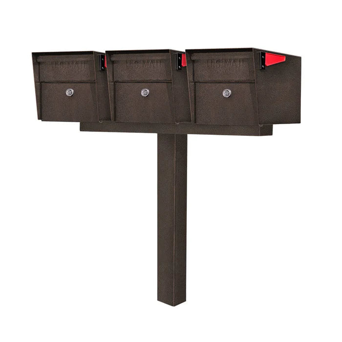 Mailboss Triple Mail Manager® Locking Mailbox & Post