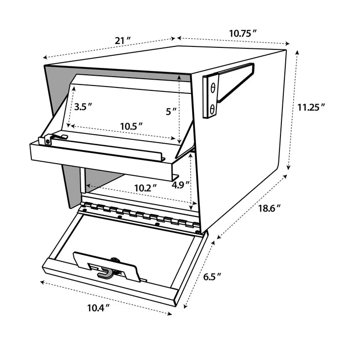 Mailboss Triple Mail Manager® Locking Mailbox & Post