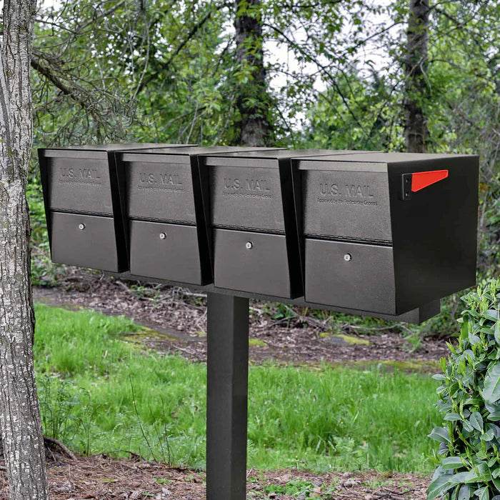 Mailboss Quadruple Package Master® Locking Mailbox & Post