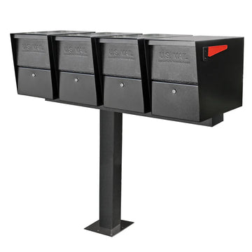Mailboss Quadruple Package Master® Locking Mailbox & Post