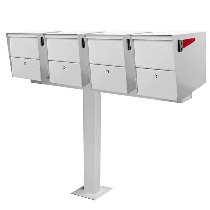 Mailboss Quadruple Package Master® Locking Mailbox & Post