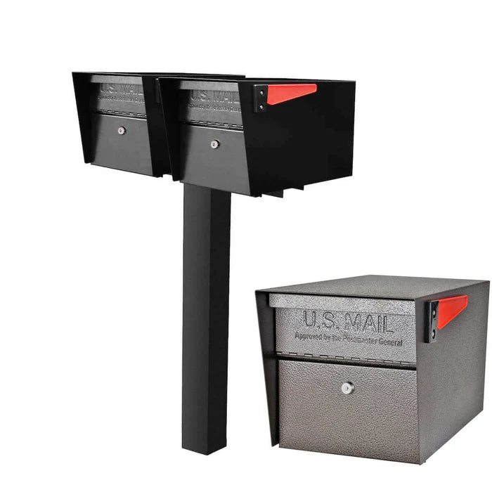 Mailboss Double Mail Manager® Locking Mailbox & Post