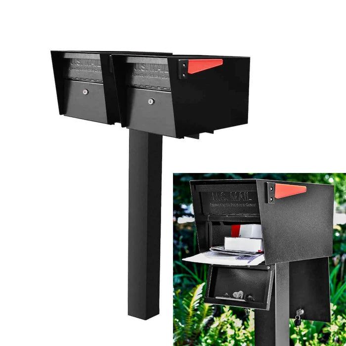 Mailboss Double Mail Manager® Locking Mailbox & Post