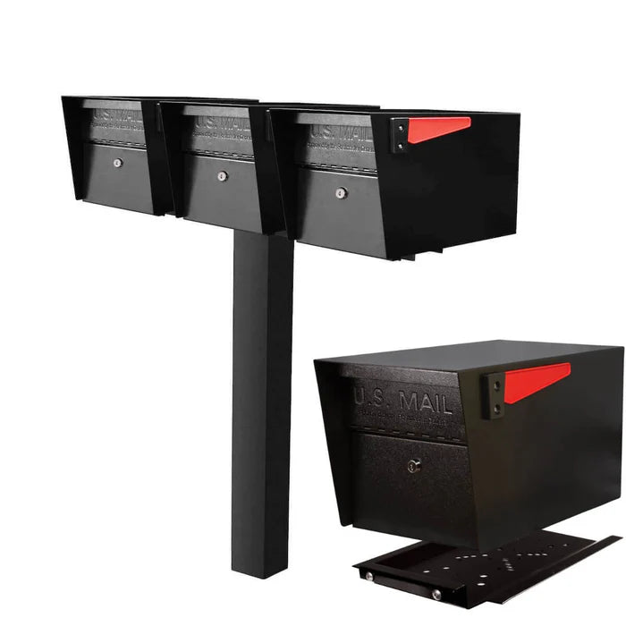 Mailboss Triple Mail Manager® Locking Mailbox & Post