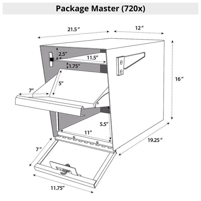 Mailboss Triple Package Master® Locking Mailbox & Post