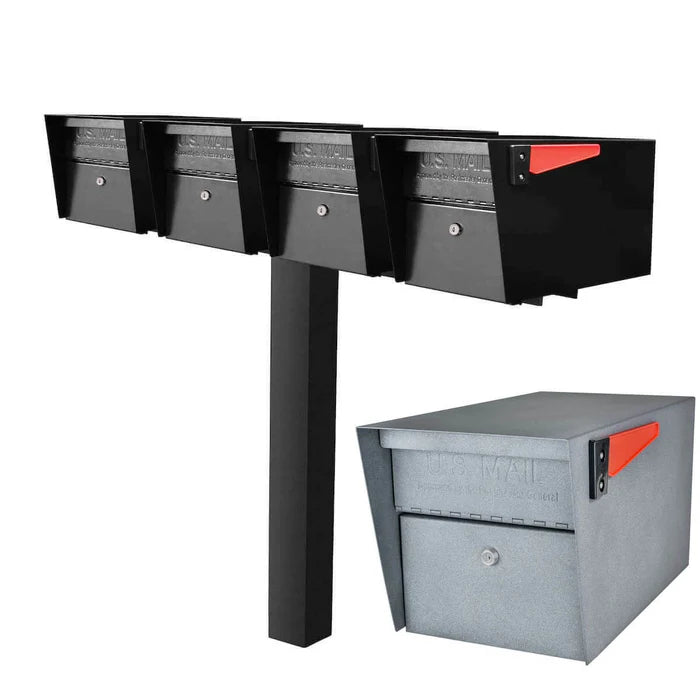 Mailboss Quadruple Mail Manager® Locking Mailbox & Post
