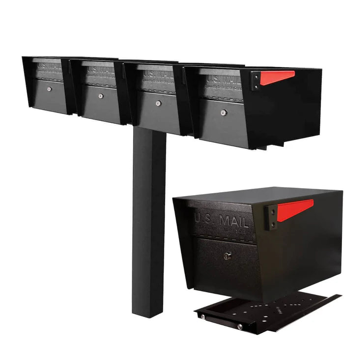 Mailboss Quadruple Mail Manager® Locking Mailbox & Post