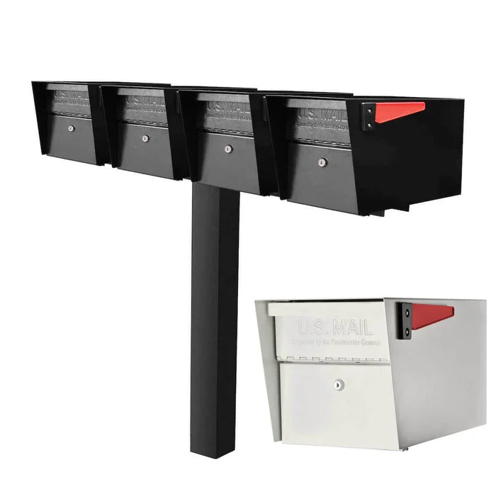 Mailboss Quadruple Mail Manager® Locking Mailbox & Post