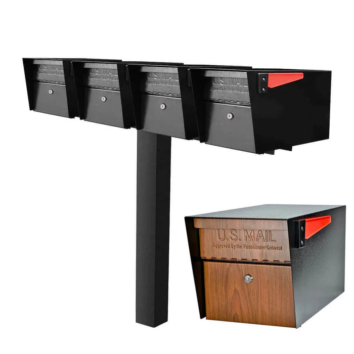 Mailboss Quadruple Mail Manager® Locking Mailbox & Post